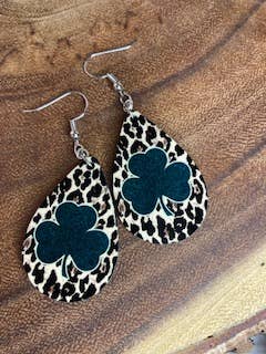 Leopard Shamrock Teardrop