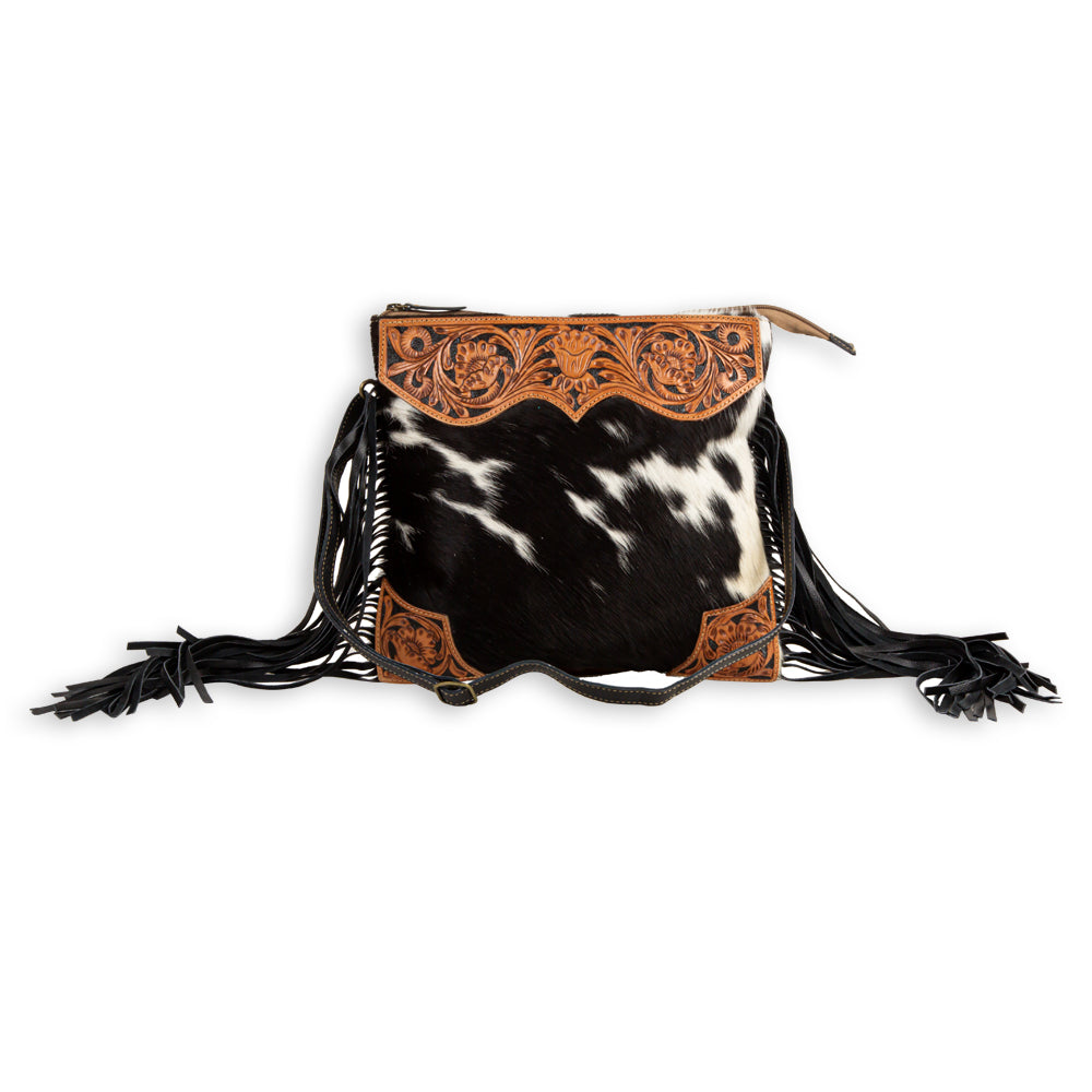 Tumbleweed Trail Fringed Hand-Tooled Bag