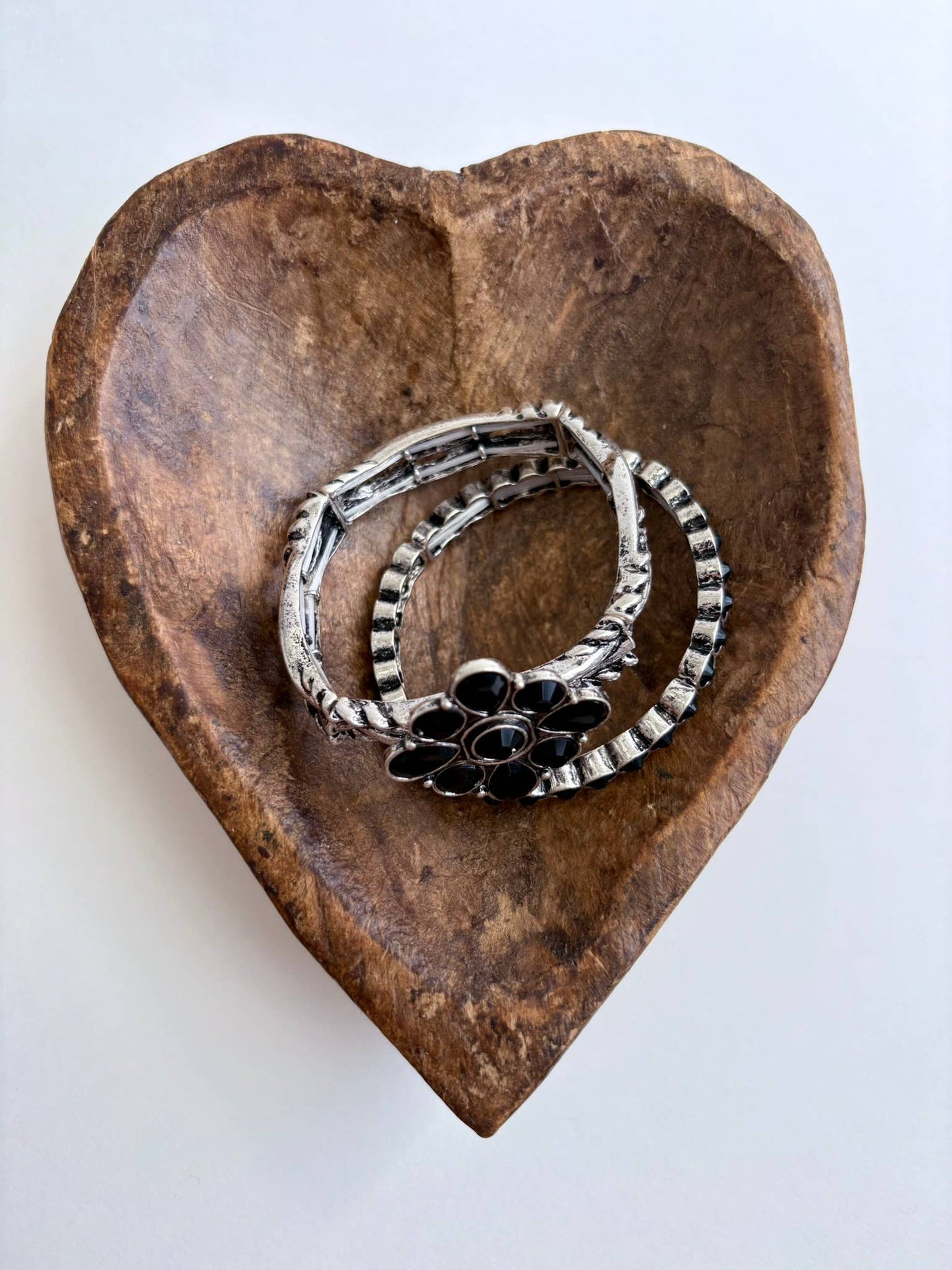 2 Layer Concho Stone Western Stretch Bracelet