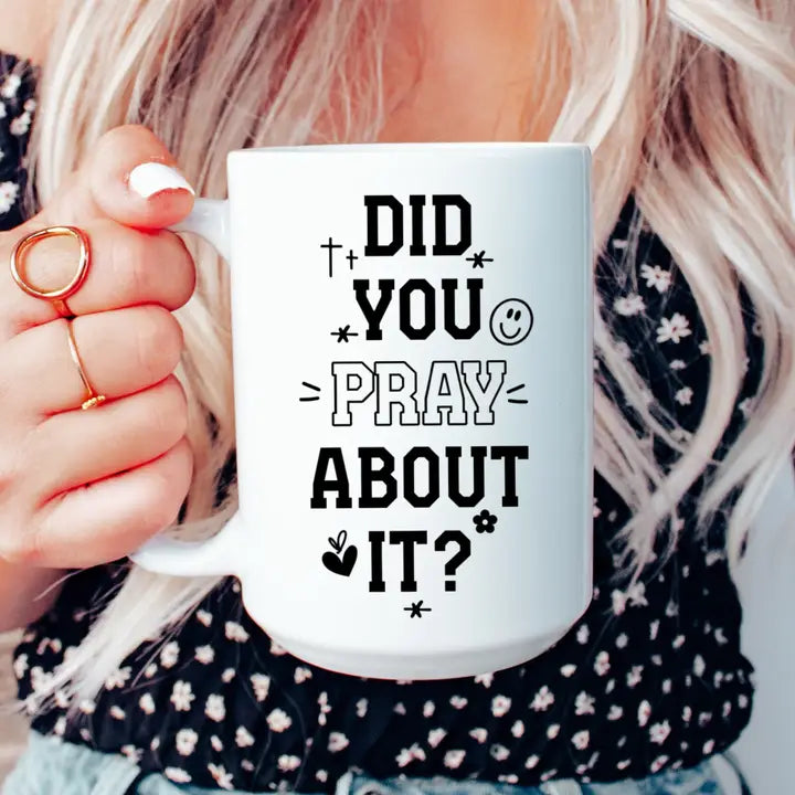 Pray About It Mug, Prayer Coffee Mug, Christian Mug, Mug