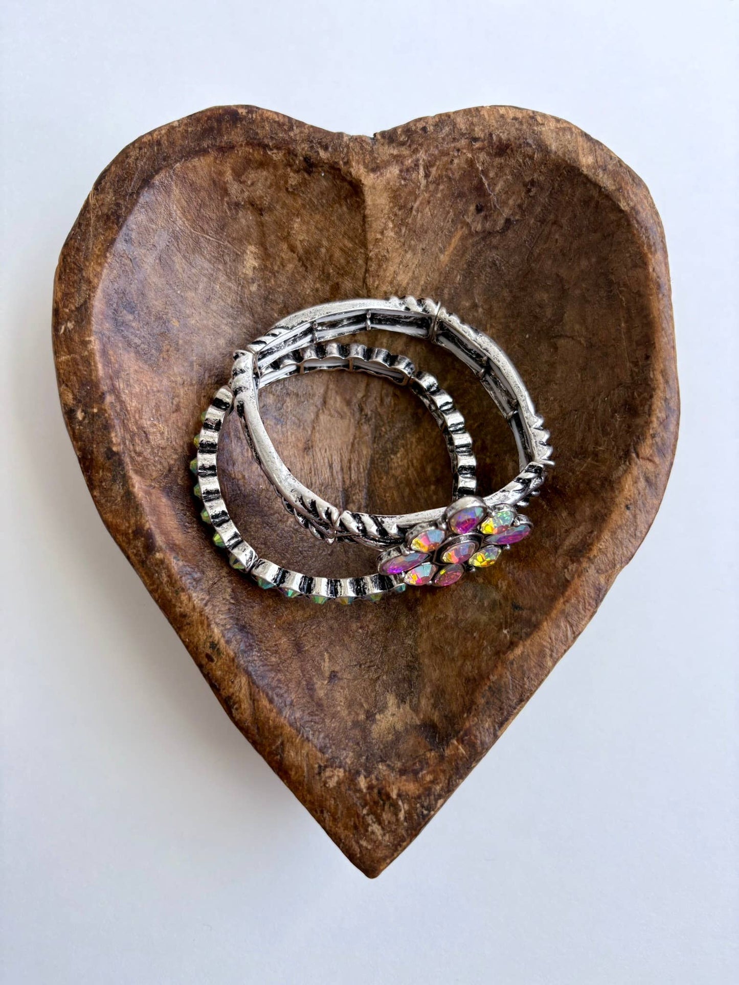2 Layer Concho Stone Western Stretch Bracelet