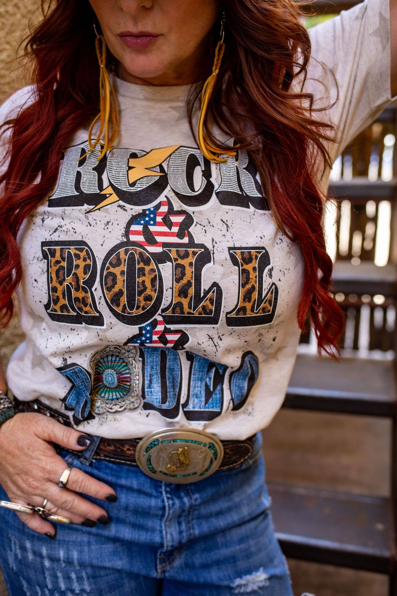 Rock and Roll and Rodeo Graphic T-Shirt