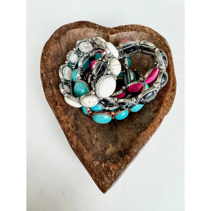 Western Stone Stretch Bracelet