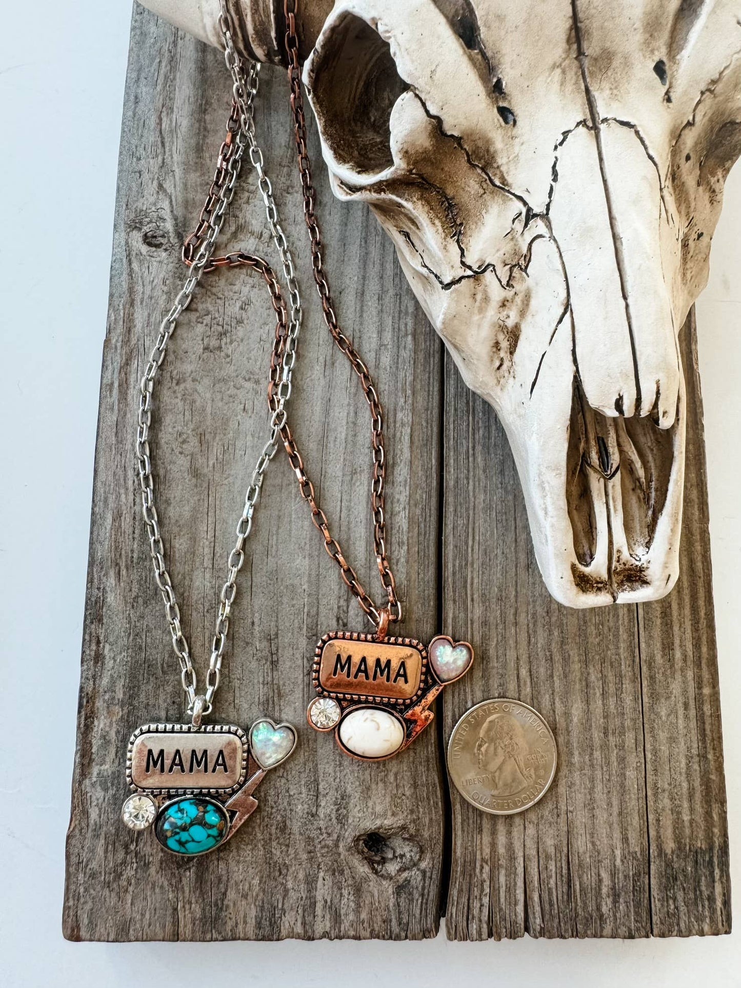 Western Mama Pendant Lightning Bolt Necklace