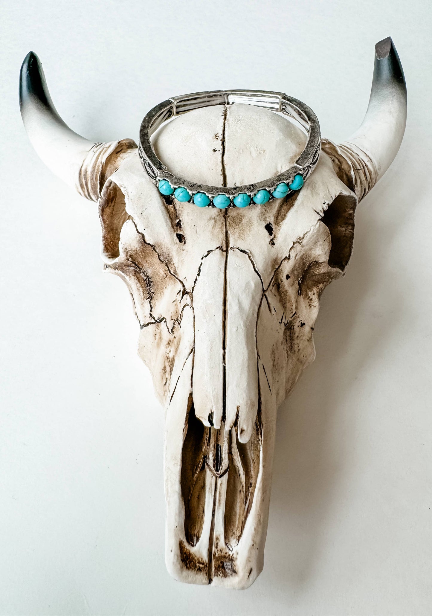 Western Texture with Bead Stretch Bracelet