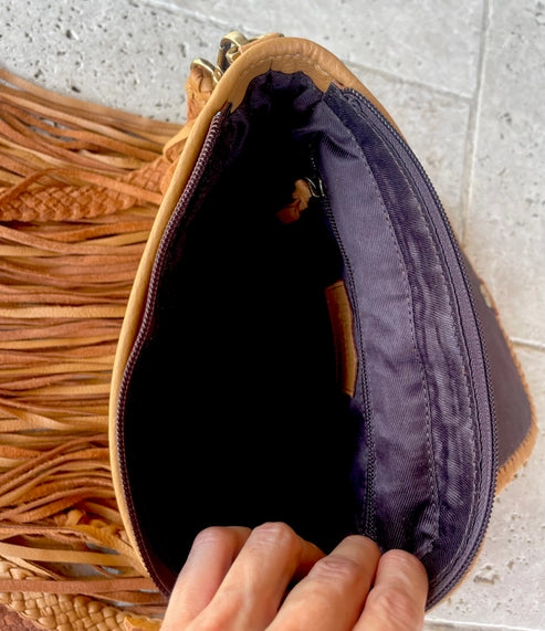 The Nancy Crossbody Genuine Hairon Cowhide Leather Tassel