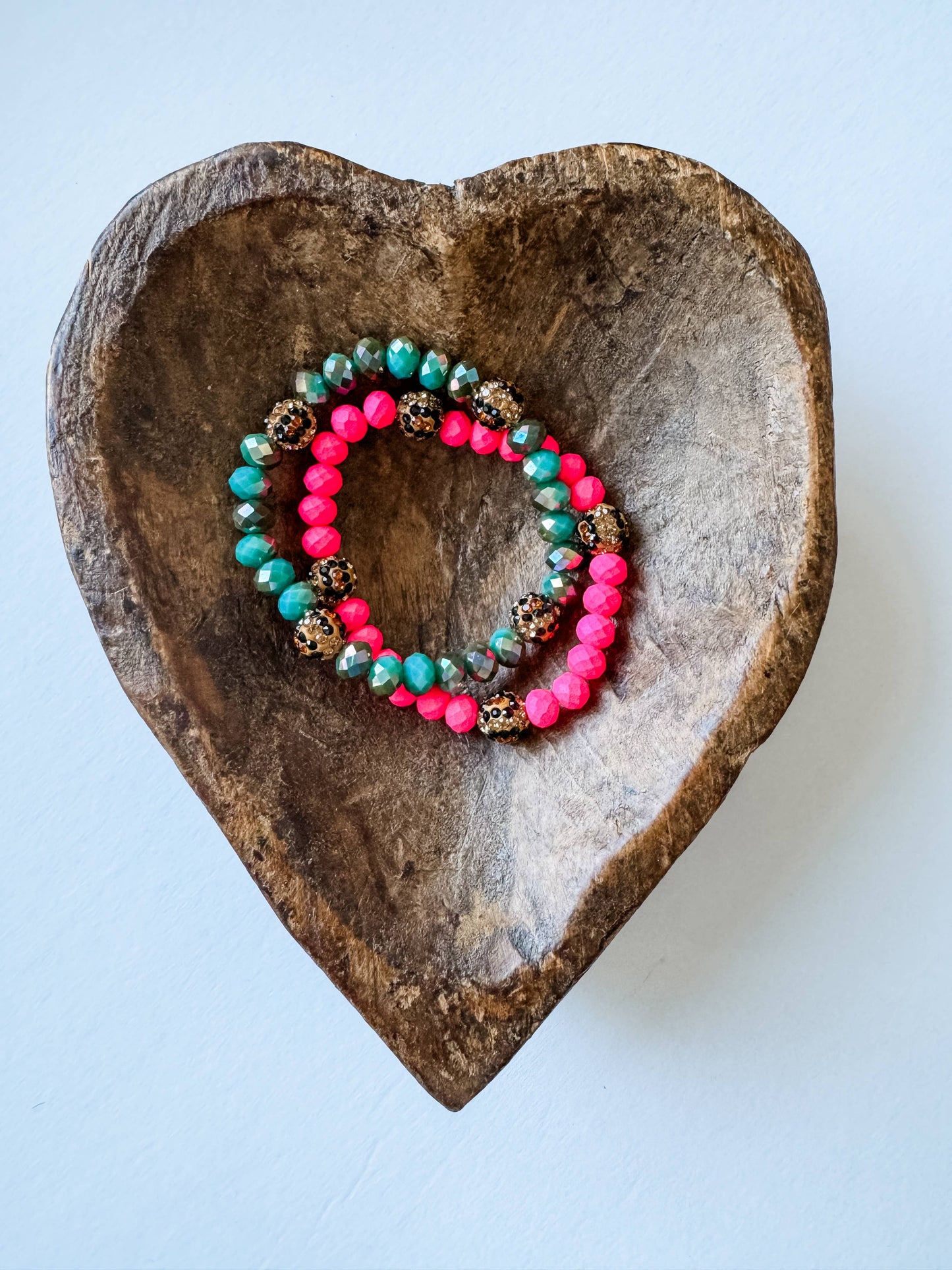 Western Stretch Stackable Leopard Bead Bracelet