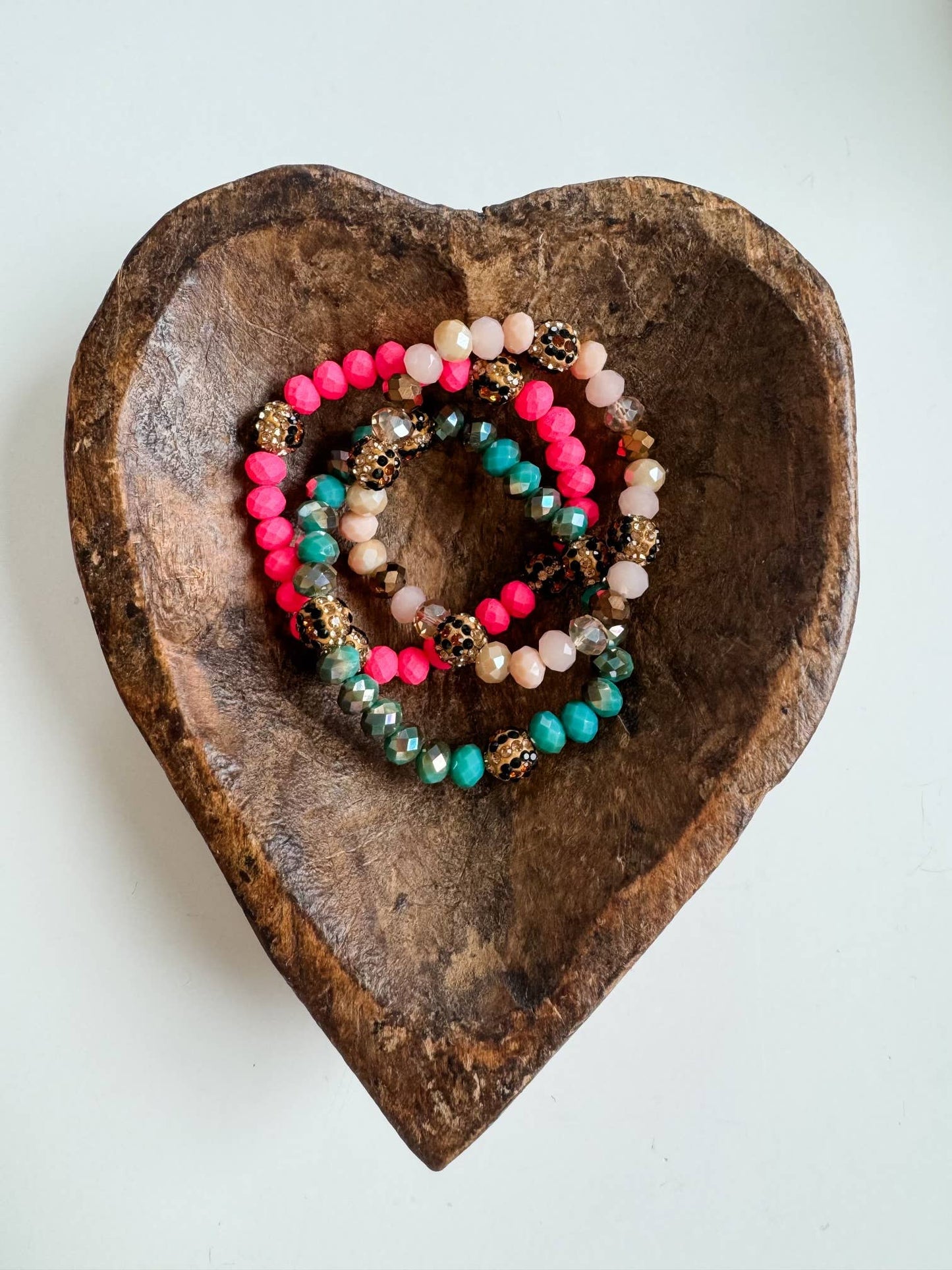 Western Stretch Stackable Leopard Bead Bracelet
