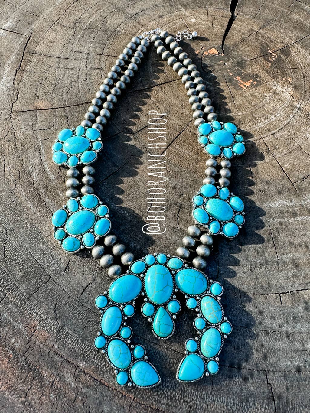 The Maya Western Chunky Squash Blossom Necklace