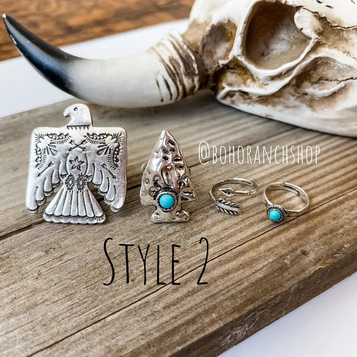 Western Statement Ring Set