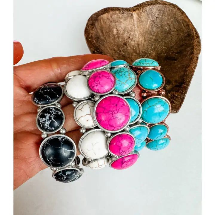 Western Stone Stretch Bracelet