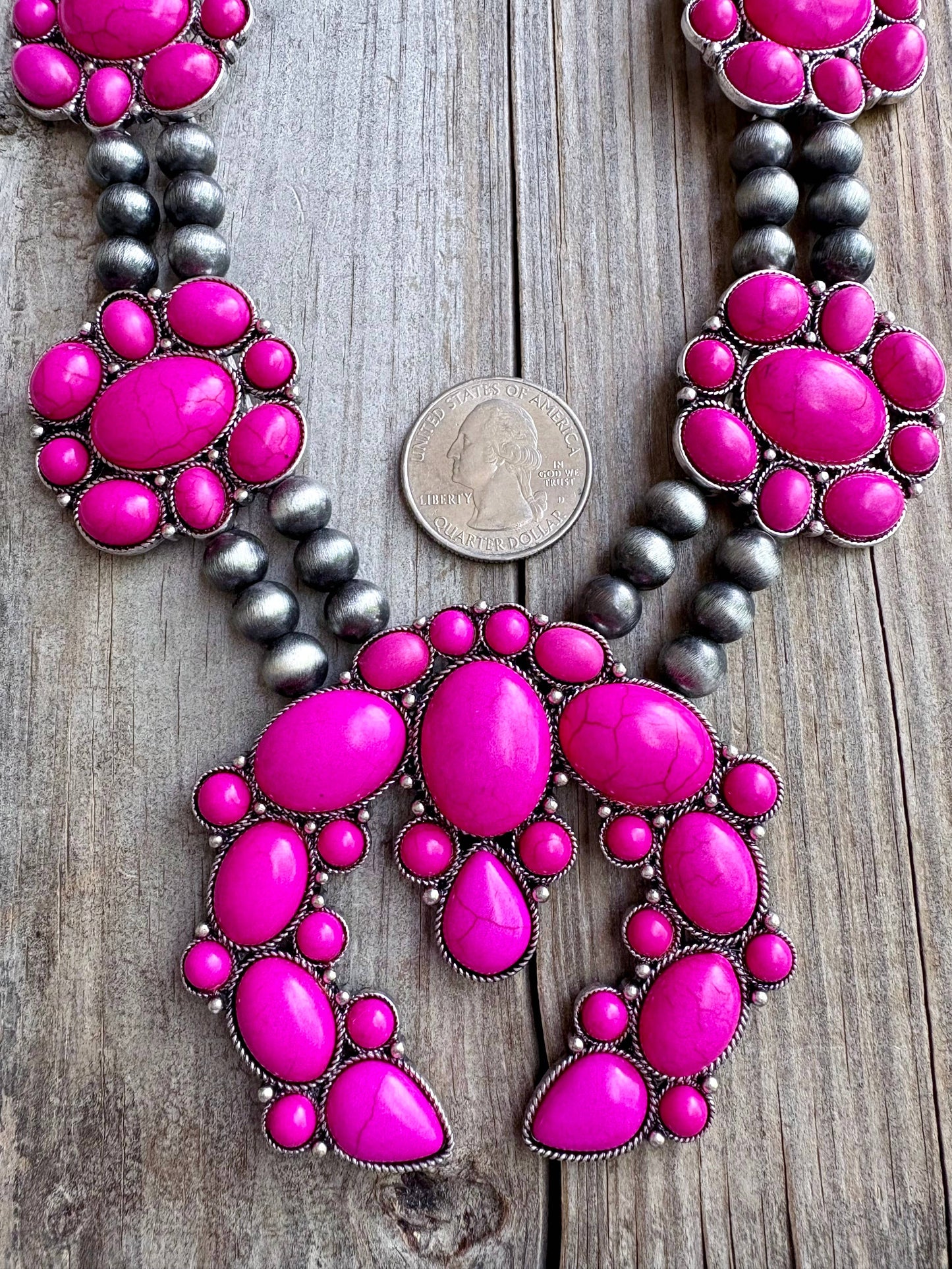The Maya Western Chunky Squash Blossom Necklace