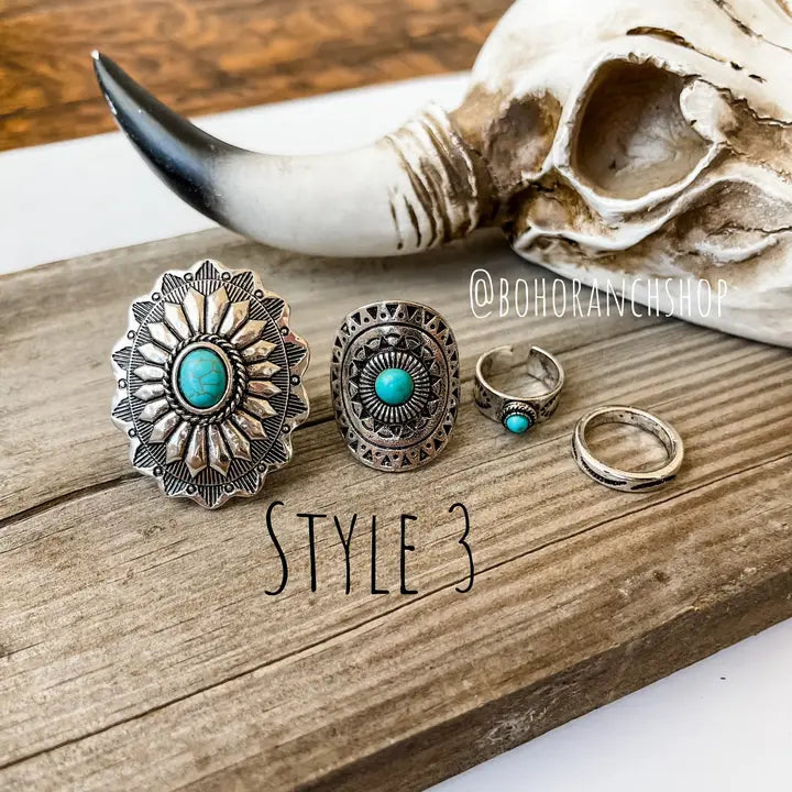 Western Statement Ring Set