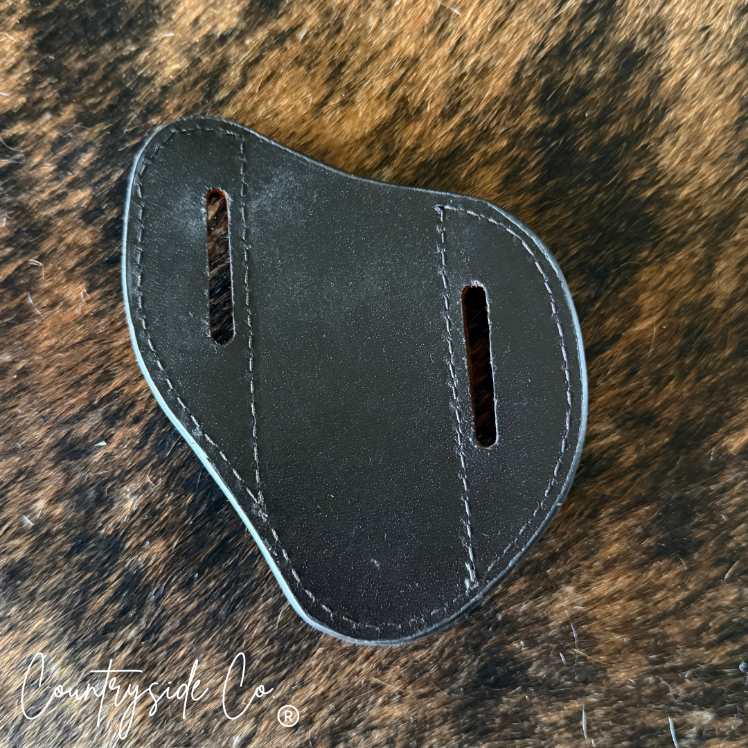 Cowhide and Leather Stitched Sheath Holder