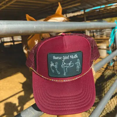 Horse Girl Math Patch Hat