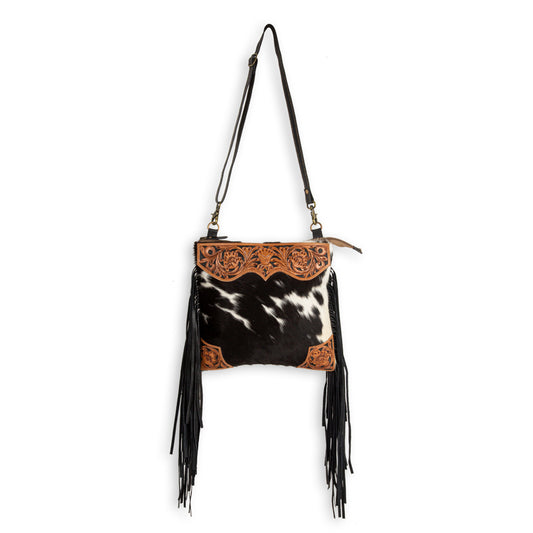 Tumbleweed Trail Fringed Hand-Tooled Bag