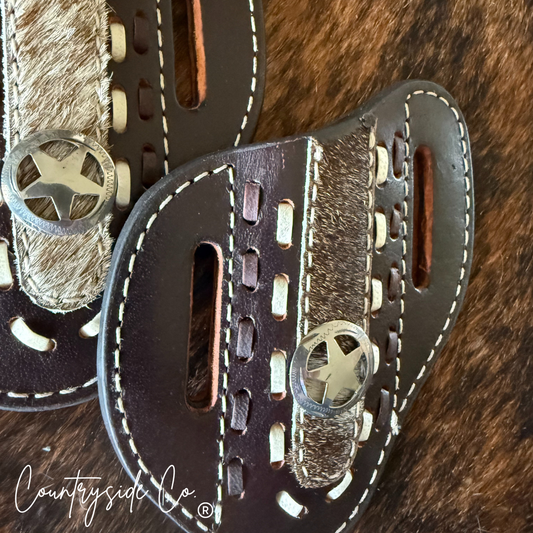 Cowhide and Leather Stitched Sheath Holder
