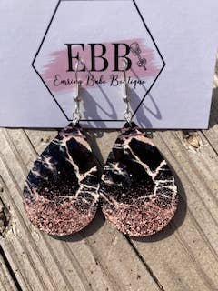 Black Marble Earrings