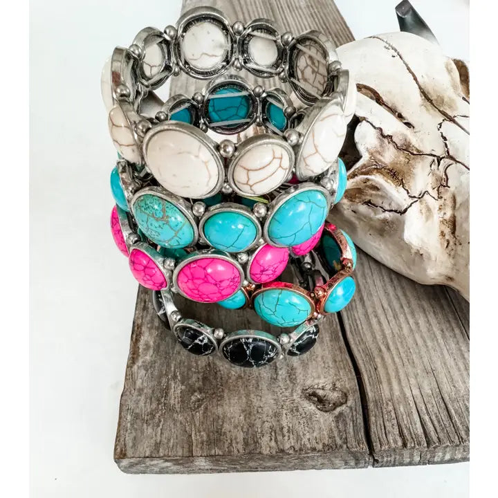 Western Stone Stretch Bracelet
