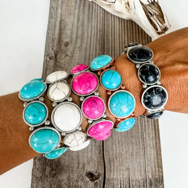 Western Stone Stretch Bracelet