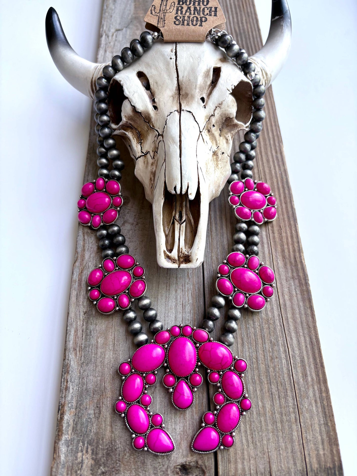 The Maya Western Chunky Squash Blossom Necklace