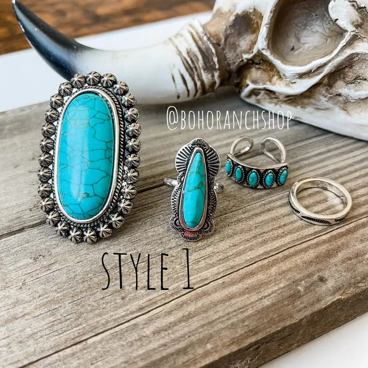 Western Statement Ring Set